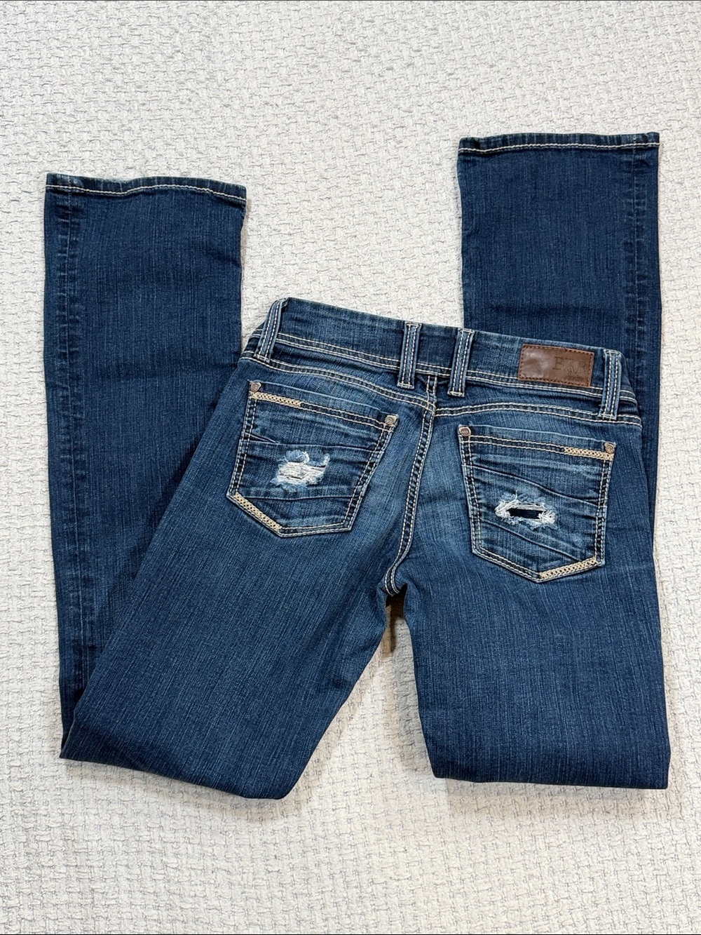 BKE Stella Mid-Rise Slim Fit Straight Denim Jeans Style# BPL1402 Size 28 XLong